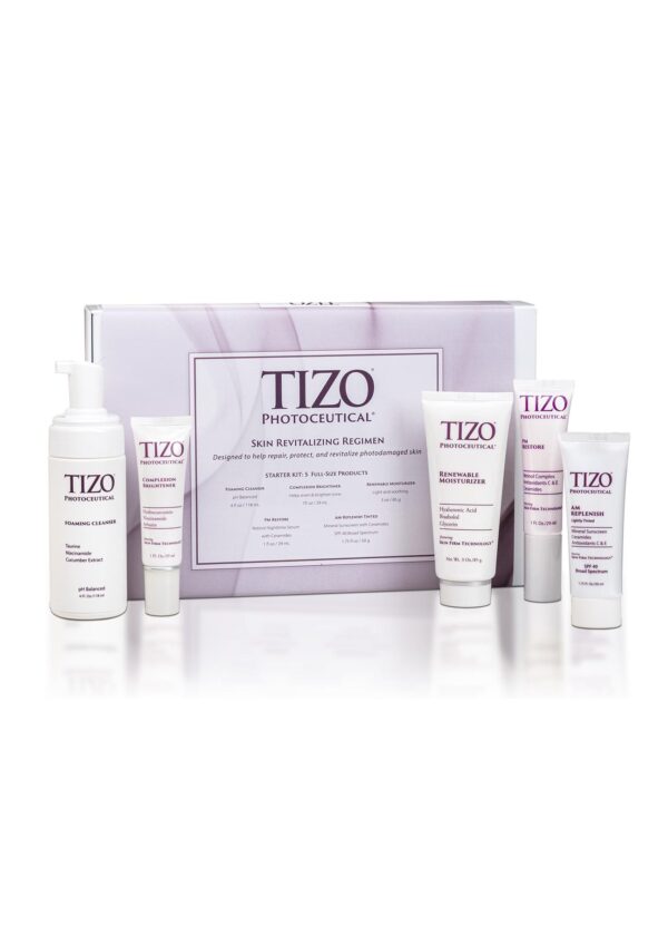 TIZO Skin Revitalizing Regimen Starter Kit : 5 Full- Size Products تايزو بكج العناية بالبشرة