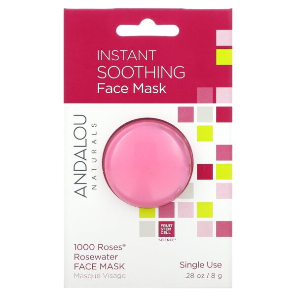 ANDALOU NATURALS Instant Soothing Beauty Face Mask, 1000 Roses Rosewater أندلو ماسك بماء الورد للبشرة