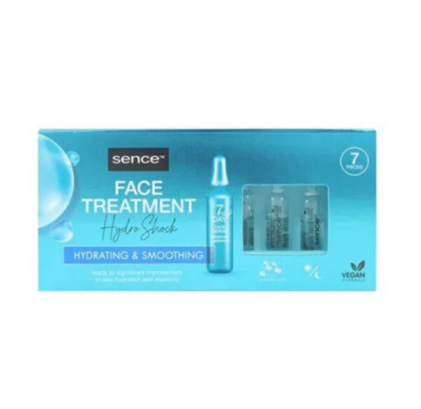 Sence beauty Face Treatment hydrating & smoothing Kit - 7x2ml سينس بيوتي هايدرو شوك أمبولات علاجية للوجه