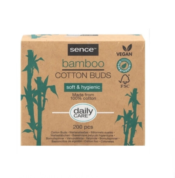 Sence Wattenstaafjes – Bamboo (200 Stuks) أعواد قطن سينس – بامبو (200 قطعة)