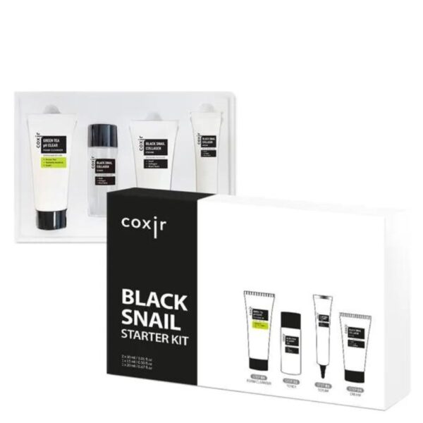 COXIR BLACK SNAIL STARTER KIT مجموعة الحلزون الأسود من كوكسير