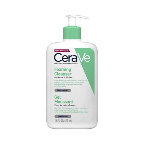 CeraVe Foaming Cleanser for Normal to Oily Skin-473ml سيرافي غسول فوم للوجه