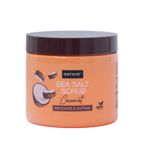 SENCE BEAUTY SEA SALT SCRUB COCONUT -500G | سينس بيوتي مقشر للجسم بملح البحر و جوز الهند - 500 غرام