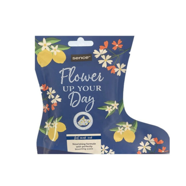 SENCE BEAUTY FLOWER UP YOUR DAY FOOT MASK SOCK - 2X20ML سينس بيوتي ماسك للأقدام