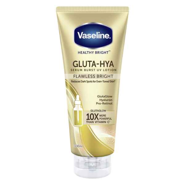 VASELINE HEALTHY BRIGHT GLUTA-HYA SERUM BURST LOTION FLAWLESS BRIGHT 300ml فازلين هيلثي برايت سيروم الاشراقة للجسم