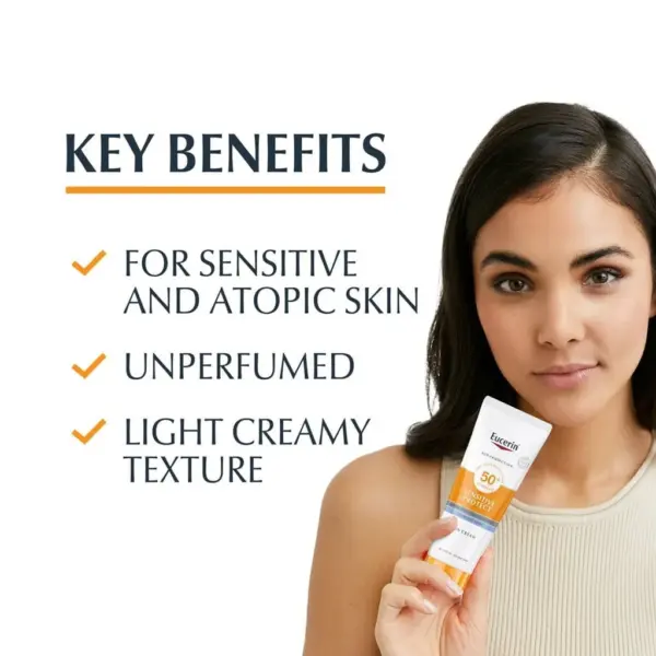 EUCERIN Sun Face Sensitive Protect Cream SPF 50+ يوسرين واقي حماية من أشعة الشمس للبشرة الحساسة