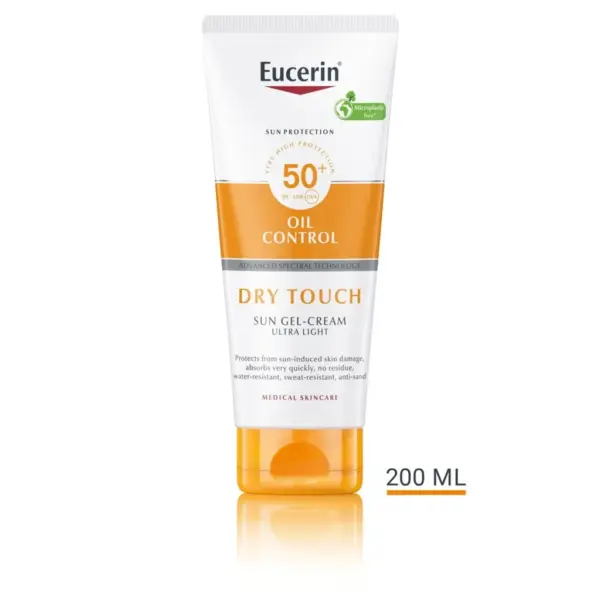 EUCERIN Sun Body Oil Control Gel-Cream SPF 50+ 200ml يوسرين واقي جل كريم من اشعة الشمس للجسم