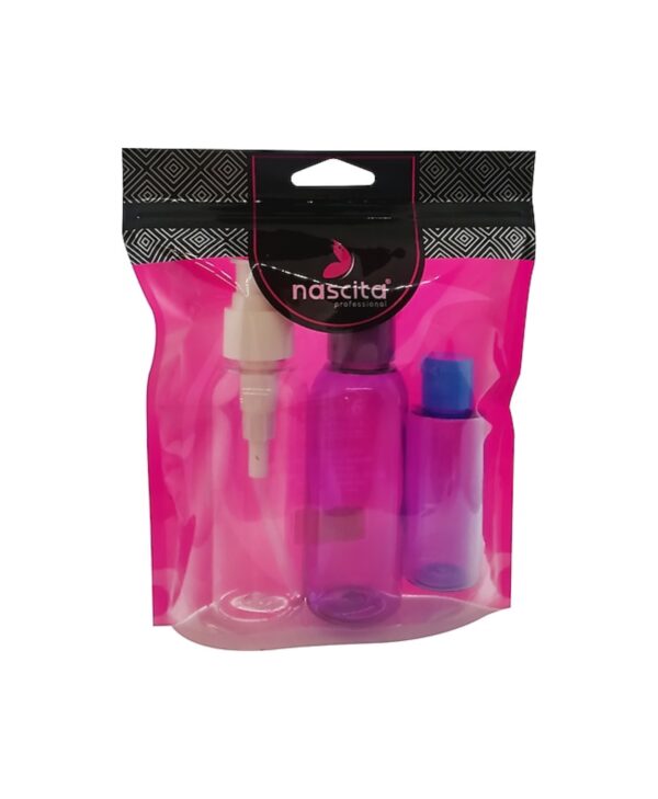Nascita 3-Piece Mixed Color Bottle Set NASSISESET0008 مجموعة زجاجات ناسيتا متعددة الألوان مكونة من 3 قطع