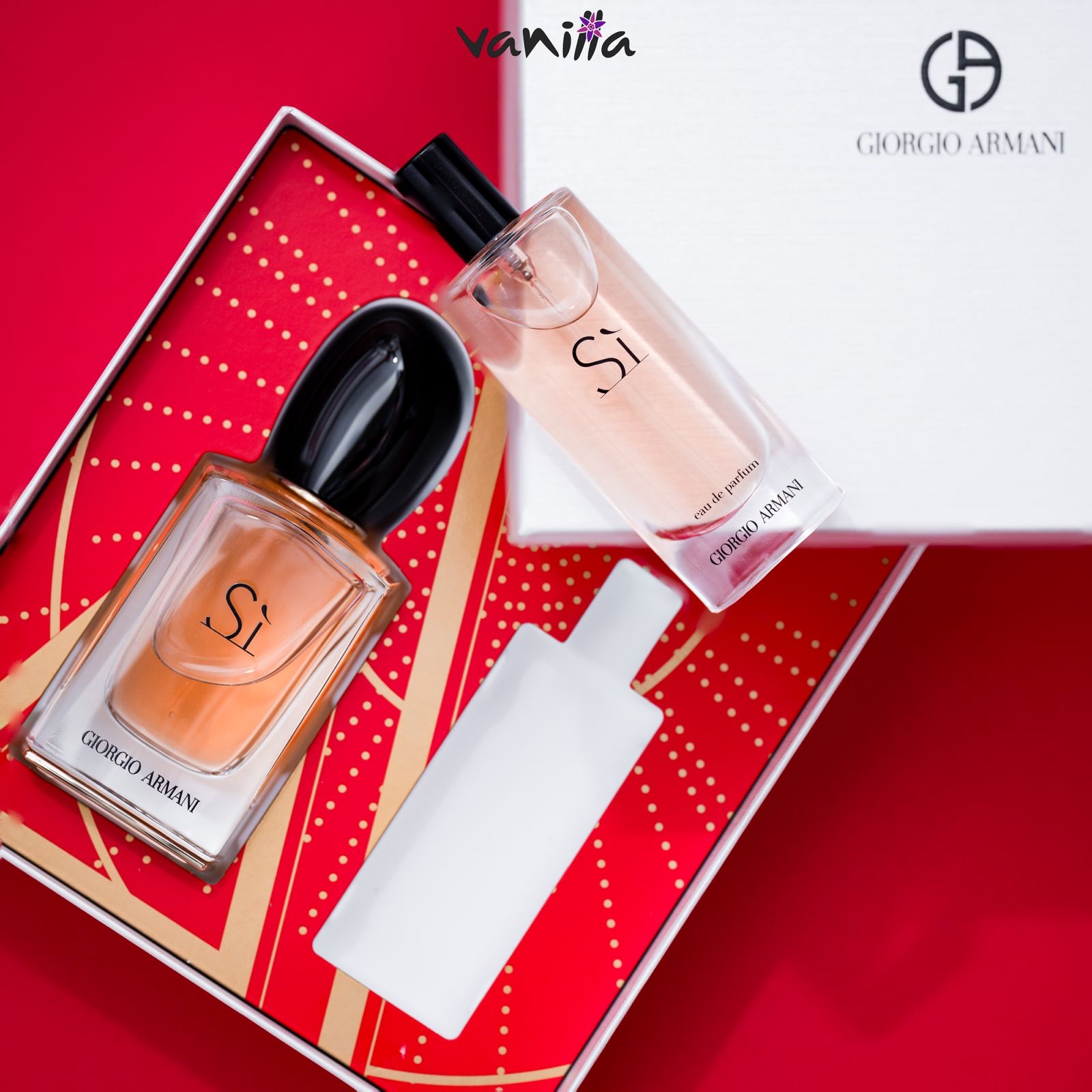 GIORGIO ARMANI Si Eau De Parfum 50ml + 15ml 2 Piece Set جورجو ارماني سيت هدايا للنساء - Image 2