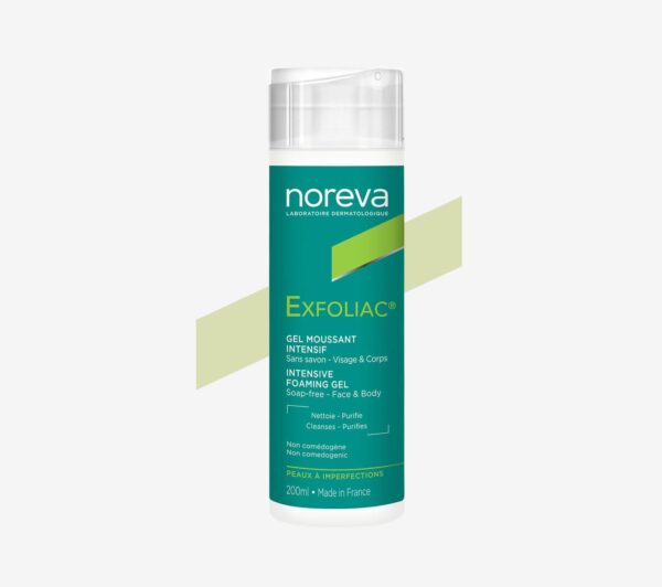 NOREVA EXFOLIAC Intensive foaming gel 200ml نوريفا غسول جل رغوي مكثف