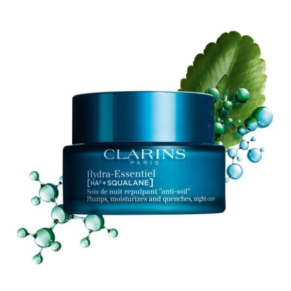 CLARINS Hydra-Essentiel [HA²] “Anti-thirst” plumping night treatment - All skin types 50ml كلارنس كريم ليلي لملء وترطيب البشرة