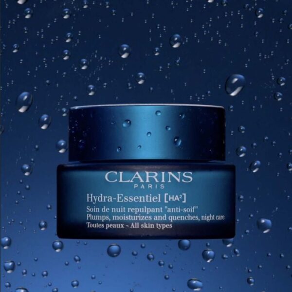 CLARINS Hydra-Essentiel [HA²] “Anti-thirst” plumping night treatment - All skin types 50ml كلارنس كريم ليلي لملء وترطيب البشرة