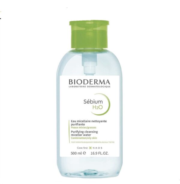 BIODERMA SEBIUM H2O CLEANSING SOLUTION CLEANSER 500ml بيوديرما مسلير للبشرة الدهنية و المختلطة