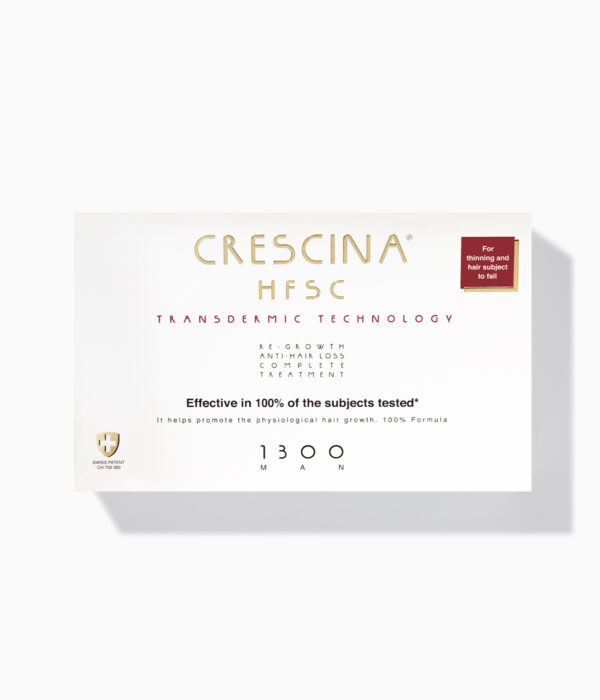 CRESCINA TRANSDERMIC HFSC  COMPLETE TREATMENT 1300 MAN AMPOULES 3.5ml 10+10 أمبولات معالجة لتساقط الشعر للرجال