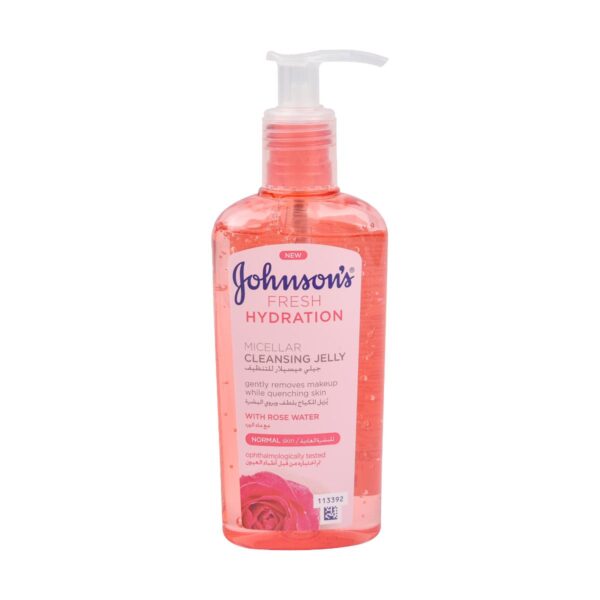 JOHNSON`S MICELLAR CLEANSING ROSE WATER PUMP ماء الورد ميسيلار من جونسون