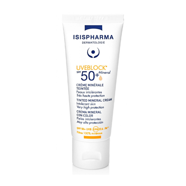 ISISPHARMA UVEBLOCK UVEBLOCK SPF50+ Mineral TINTED اسس فارما واقي حماية من الشمس ملون