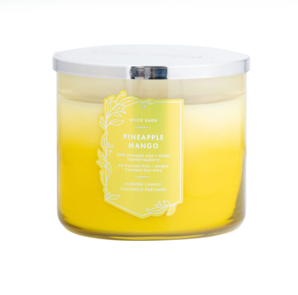 White Barn by Bath & Body Works 3-Wick Candle - Pineapple Mango باث اند بادي شمعة معطرة