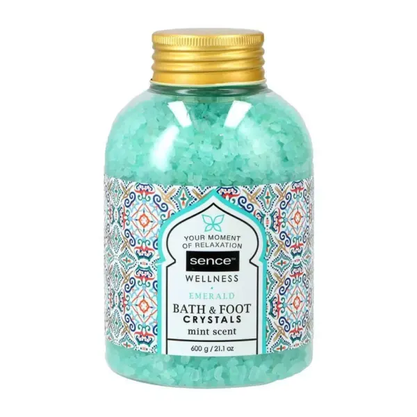 Sence Wellness Emerald Bath & Foot Crystals Mint Scent سينس ويلنيس حمام الزمرد وكريستالات القدم برائحة النعناع