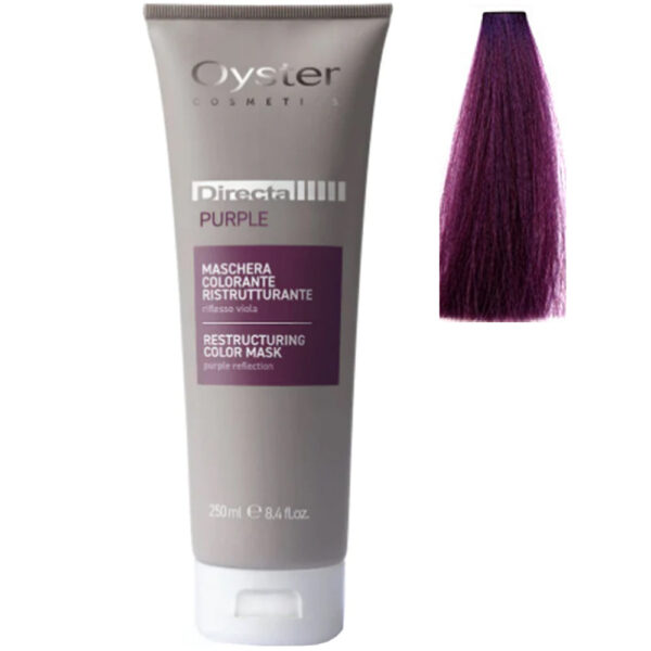 Oyster Directa Scarlet Restructuring Dye Mask - PURPLE - 250 ml قناع صبغة أويستر دايركتا سكارليت لإعادة هيكلة الشعر - توحيد اللون