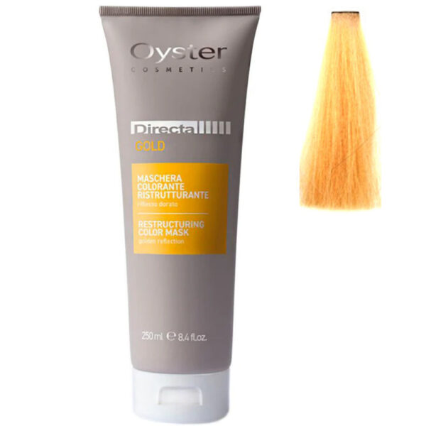 Oyster Directa Scarlet Restructuring Dye Mask - GOLD- 250 ml قناع صبغة أويستر دايركتا سكارليت لإعادة هيكلة الشعر - توحيد اللون