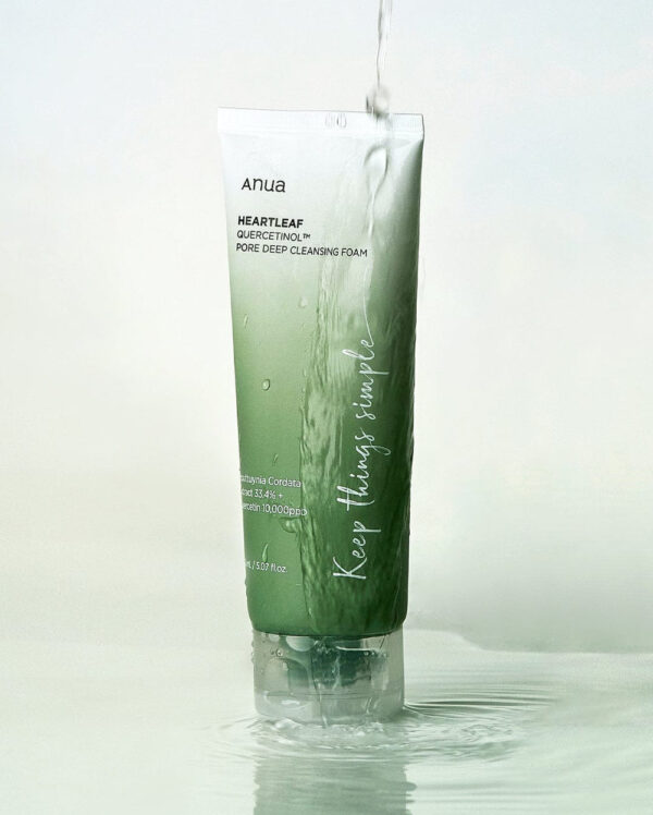 Anua HEARTLEAF QUERCETINOL PORE DEEP CLEANSING FOAM رغوة هارت ليف كيرسيتينول للتنظيف العميق للمسام