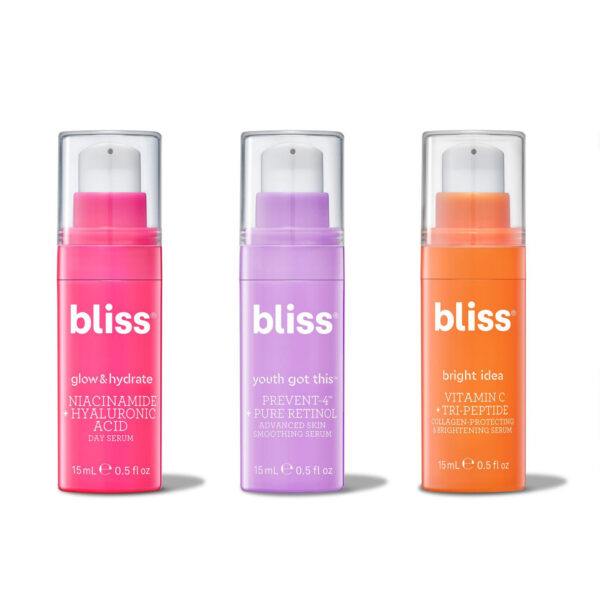 BLISS Serum Essentials 3PC Spa Kit كلير مجموعة سبا من 3 قطع من سيروم إيسنشيالز