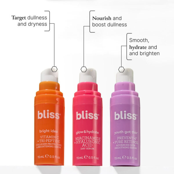 BLISS Serum Essentials 3PC Spa Kit كلير مجموعة سبا من 3 قطع من سيروم إيسنشيالز