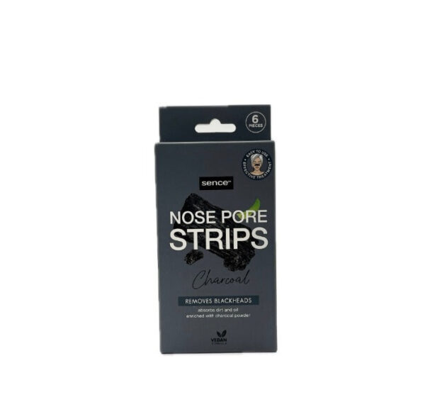 SENCE BEAUTY NOSE PORE STRIPS CHARCOAL 6PCS سينس بيوتي لصقات أنف 6 قطع