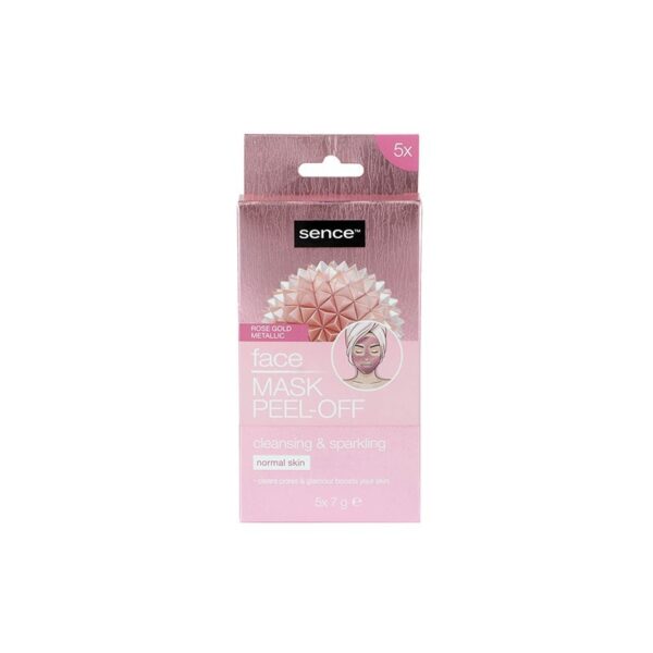 SENCE FACIAL PEEL OFF MASK ROSE GOLD - 5X7GR | ماسك الوجه الذهبي الوردي للتقشير سينس