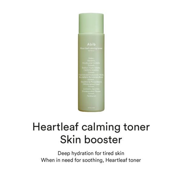 ABIB Heartleaf calming toner Skin booster 100ml ابيب تونر مهدئ من أوراق القلب مقوي للبشرة