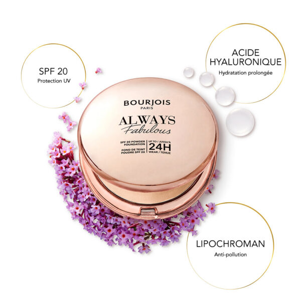 BOURJOIS POUDRE ALWAYS FABULOUS Spf 20 Powder Foundation برجواز بودرة مضغوطة للبشرة