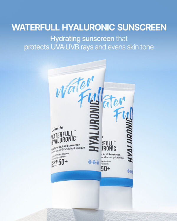 JUMISO Waterfull Hyaluronic Acid Sunscreen SPF50+ PA+ واقي شمس بالهايلرونك أسد للبشرة