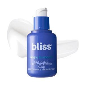 BLISS Renew & Smooth Night Glycolic Acid Serum 30ml كلير مصل حمض الجليكوليك الليلي المجدد والمنعم