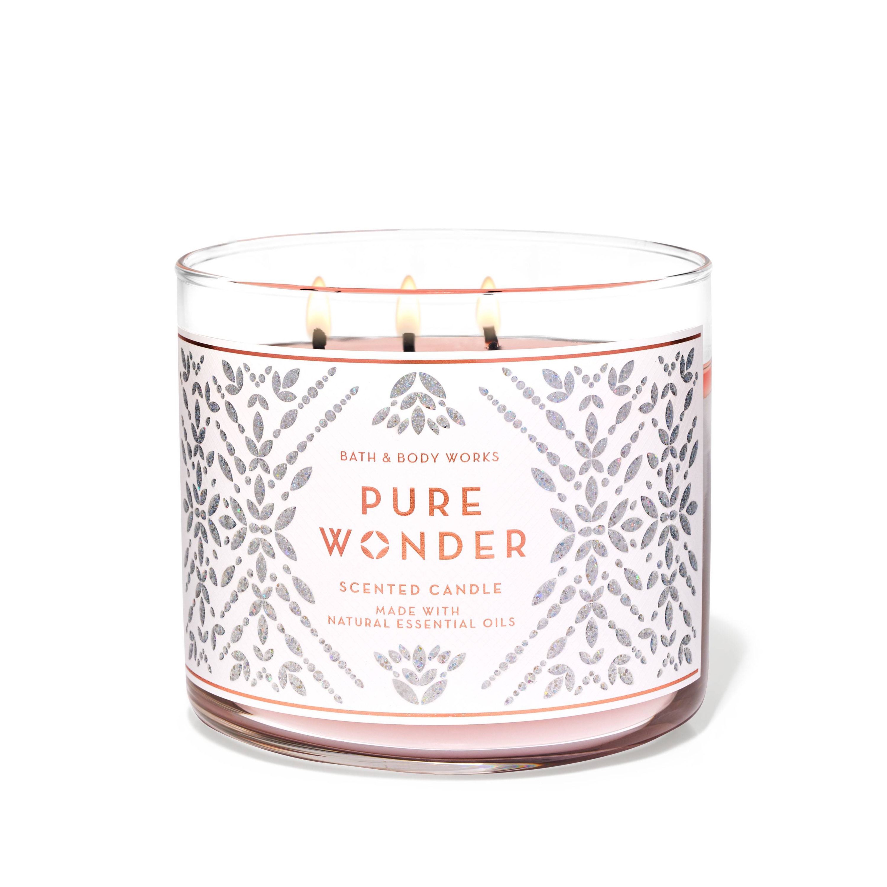 BATH AND BODY WORKS PURE WONDER Candle باث اند بادي شمعة معطرة