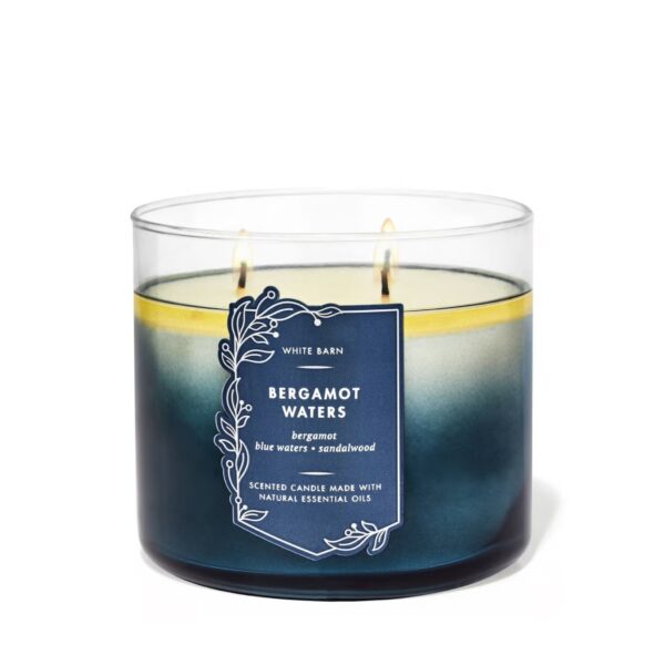 Bath & Body Works BERGAMOT WATERS Candle باث اند بادي شمعة معطرة