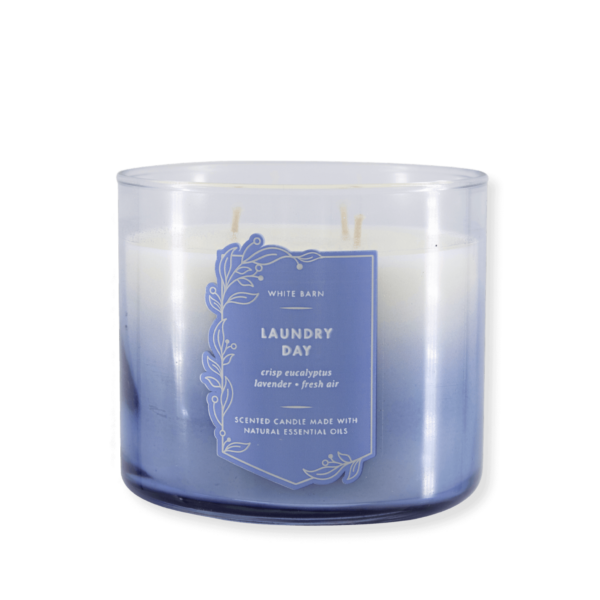 White Barn by Bath & Body Works 3-wick candle - Laundry Day باث اند بادي شمعة معطرة