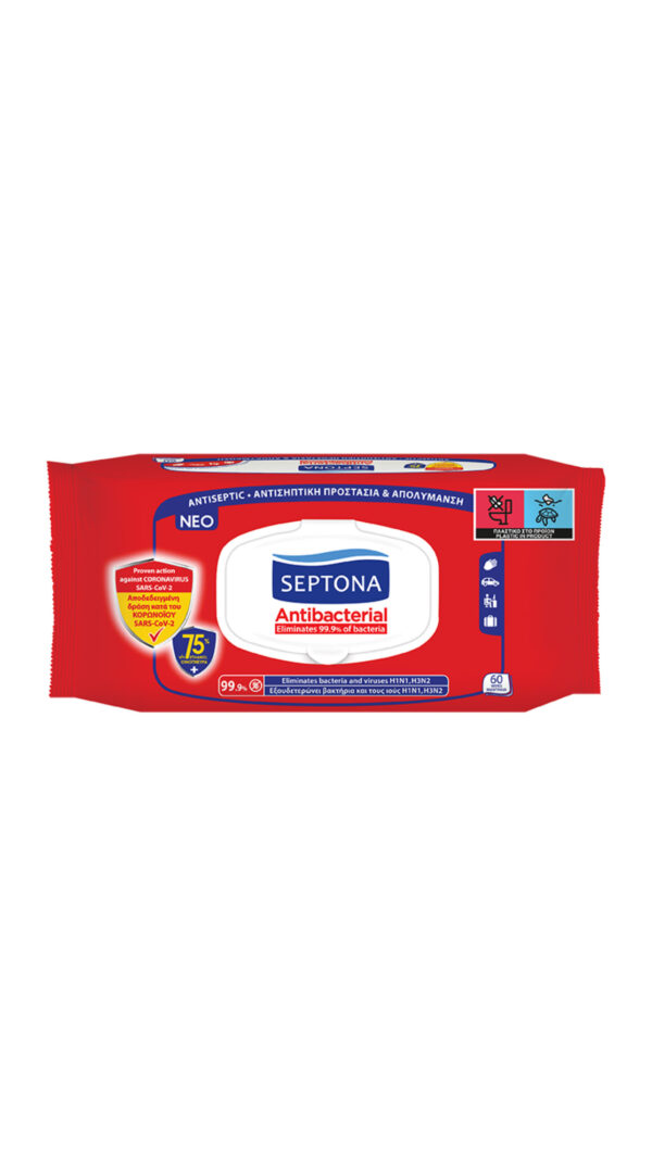 SEPTONA Antibacterial hand wipes with 75% Ethanol مناديل مضادة للبكتريا لليدين