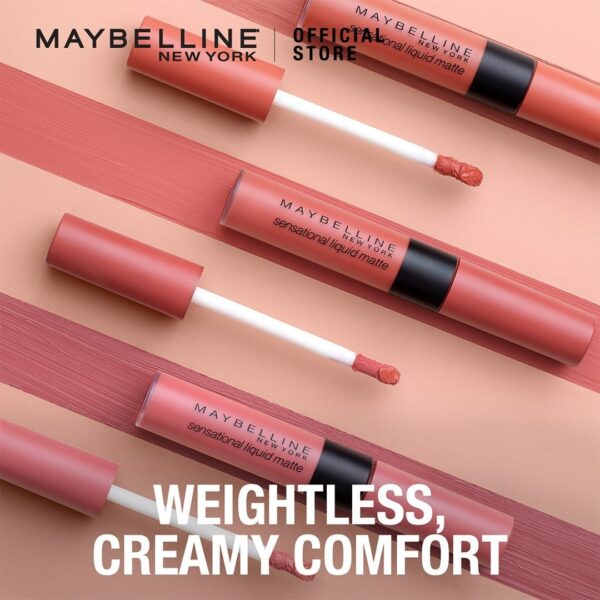 Maybelline SENSATIONAL LIQUID MATTE NUDE LIPSTICK مايبيلين أحمر الشفاه السائل غير اللامع المثير