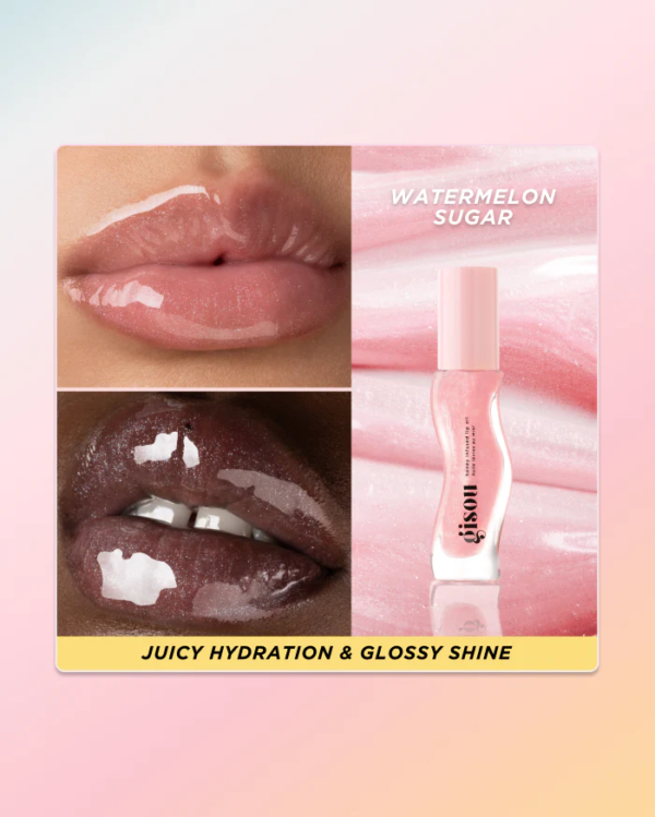 GISOU, Lip Oil Tinted WATERMELON SUGAR جيسو زيت الشفاه الملون