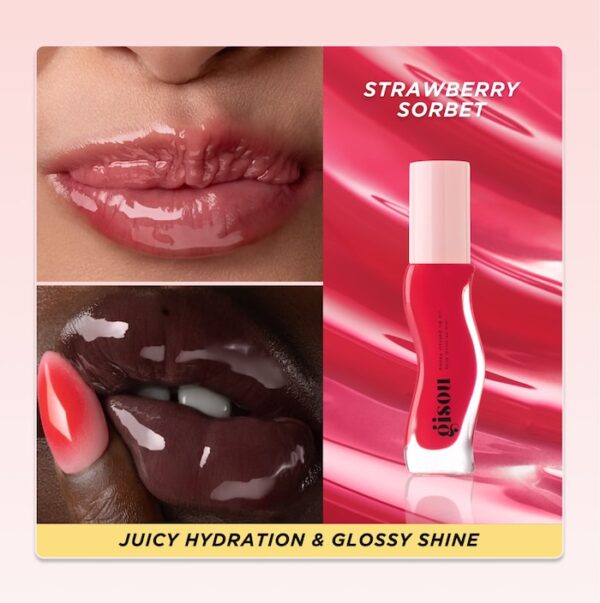 GISOU, Lip Oil Tinted Strawberry Sorbet جيسو زيت الشفاه الملون