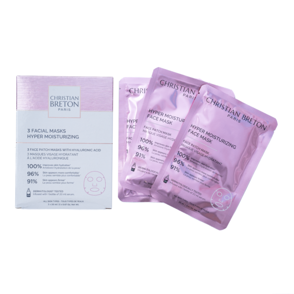 CHRISTIAN BRETON 3X FACIAL MASKS HYPER MOISTURIZING كرستيان بريتون 3X أقنعة للوجه مرطبة للغاية