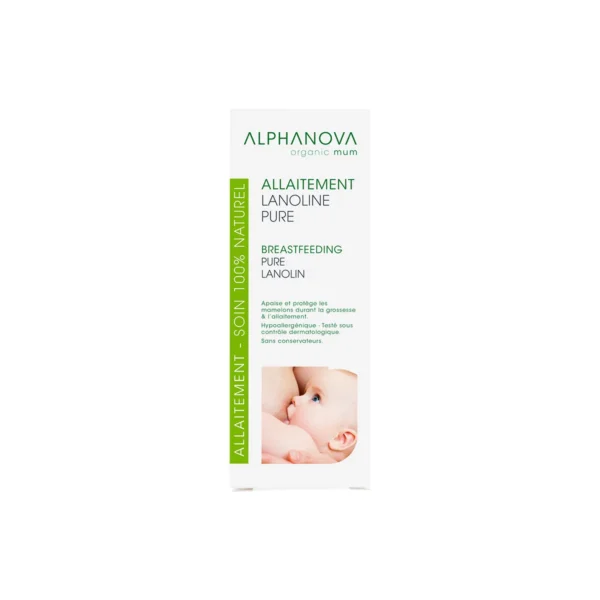 Alphanova organic mum Allaitement Lanoline pure 40ml كريم الانولين المعالج