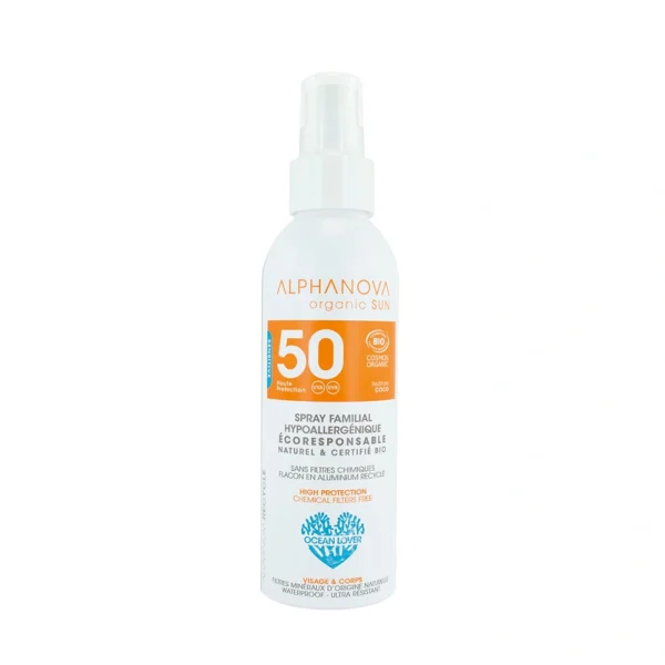 ALPHANOVA Sun Spray solaire familial haute protection SPF50 واقي من أشعة الشمس