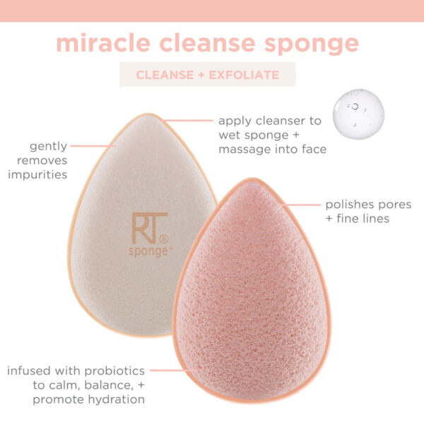 REAL TECHNIQUES Miracle Cleanse Sponge ريل تكنيك اسفنجة التنظيف المعجزة