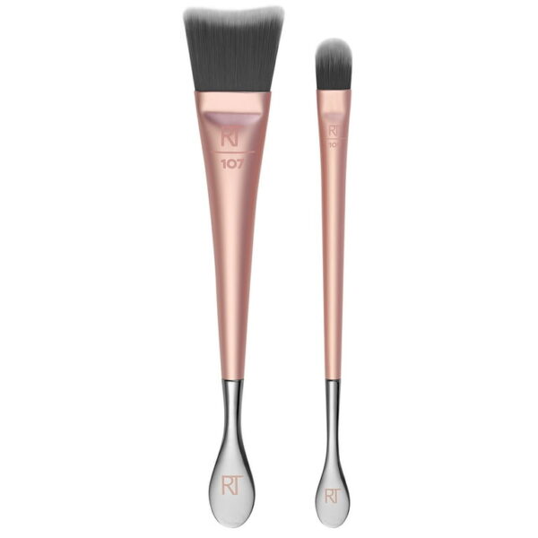 Real Techniques Skincare Brush Duo ريل تكنيك سيت فرش مكياج قطعتان