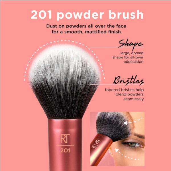 Real Techniques Ultra Plush Powder Makeup Brush ريل تكنيك فرشاة مكياج بودرة فائقة النعومة