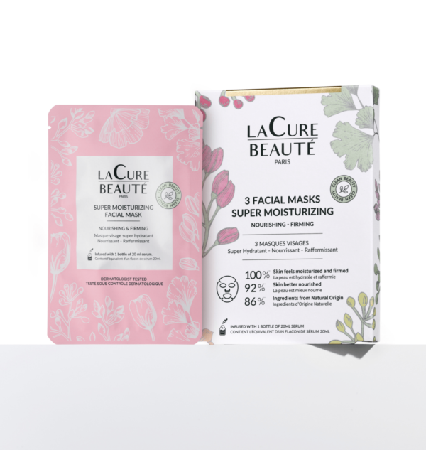 La Cure Beauté 3 Facial Masks Super Moisturizing بكج ماسكات ثلاثي للبشرة