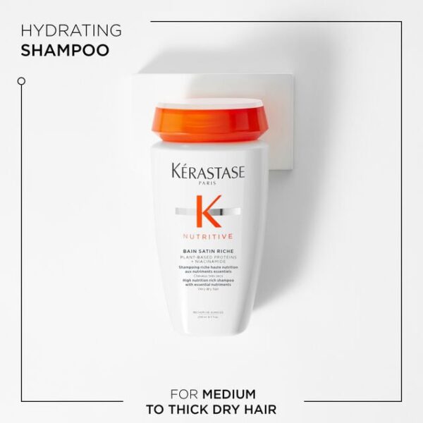 Kerastase Nutritive Bain Satin Riche Shampoo for Very Dry Hair 250ml كرستاس شامبو مرطب للشعر الجاف