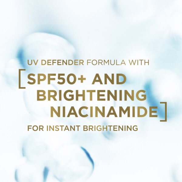 L'Oreal Paris UV Defender Instant Bright Daily Anti-Ageing Sunscreen SPF 50+ 50ml لوريال باريس واقي شمسي فوري مضاد للشيخوخة ومضاد للأشعة فوق البنفسجية