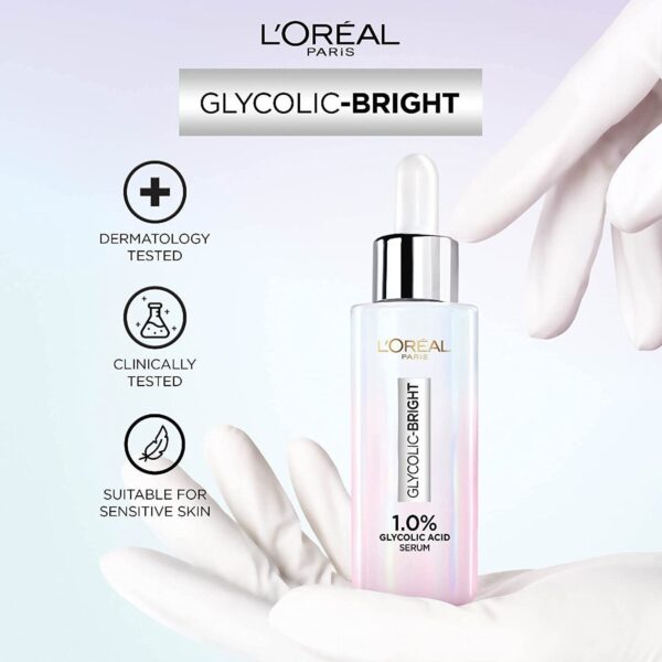 L'Oreal GLYCOLIC BRIGHT FACE SERUM 15ML لوريال باريس سيروم جليكوليك مشرق للوجه